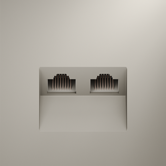 Розетка компьютерная двойная Voltum S70 VLS060203