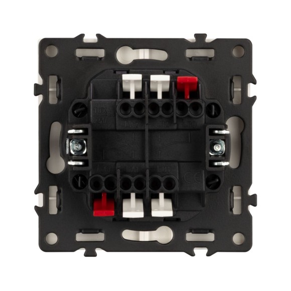 Механизм выключателя двухклавишный проходной Arlight SWT-NOBE-MKP2-SFPL-IS (230V, 10A) 059423