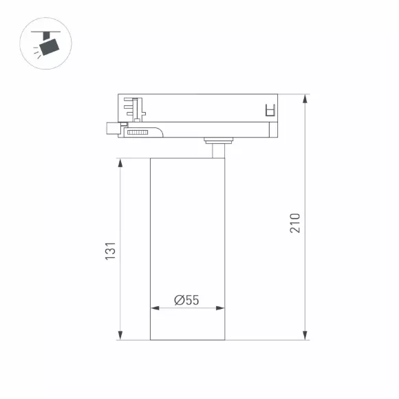 Трековый трехфазный светильник Arlight LGD-SILMA-4TR-R55-4W Warm3000 (BK, 4 deg, 230V) (IP20 Металл) 060465, Черный, Теплый белый, Современный стиль Трековый трехфазный светильник Arlight LGD-SILMA-4TR-R55-4W Warm3000 (BK, 4 deg, 230V) (IP20 Металл) 060465, Черный, Теплый белый, Современный стиль