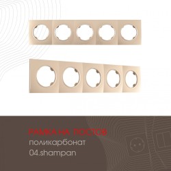 Рамка пятиместная Arte Milano 502.04-5.shampan