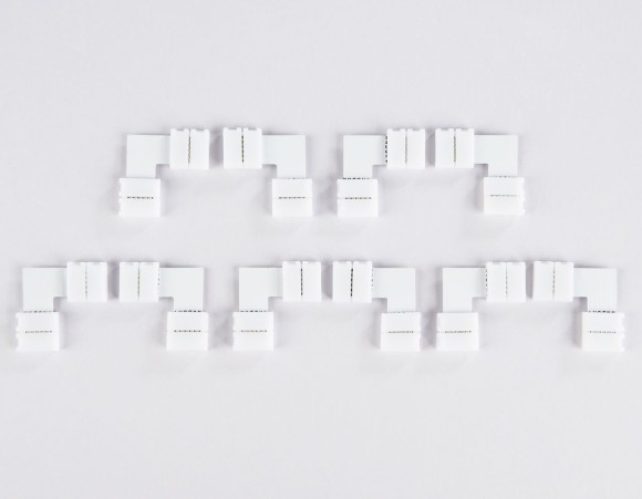 Соединитель угловой L для светодиодной ленты 5050 12/24V (6 конт.) GS6801 (10шт) Ambrella Light Illumination GS6801