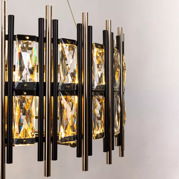 Подвесная люстра Arte Lamp Alruba A1043SP-6BK, декоративные элементы крупным планом Подвесная люстра Arte Lamp Alruba A1043SP-6BK, декоративные элементы крупным планом