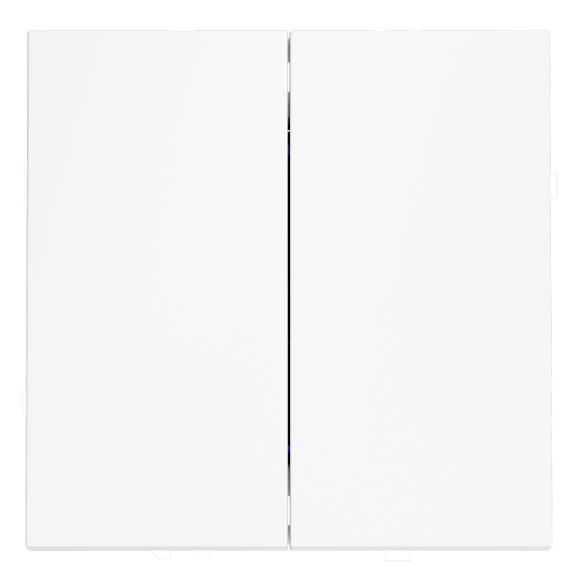 Перекрестный переключатель двухклавишный встраиваемый VOLTUM S70 VLS020502 (белый матовый)