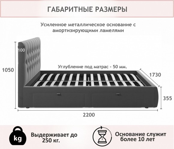 Кровать двуспальная Verona 2000x1600 NMB_TE-00005466