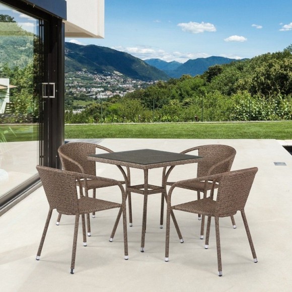 Набор уличный T282BNT/Y137C-W56 Light Brown 4Pcs AFN_T282BNT_Y137C-W56_Light_Brown_4Pcs