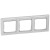 Рамка 3-постовая Legrand Valena белая/серебряный штрих 770493