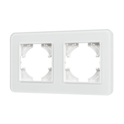 Рамка на 2 поста стеклянная Arlight FRM-OMALI-GS-2-WH 049692