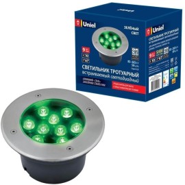 Ландшафтный светодиодный светильник (UL-00006825) Uniel ULU-B12A-9W/Green IP67 Grey