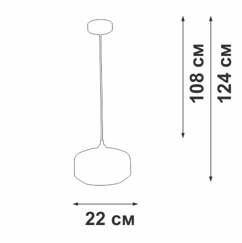 Подвесной светильник Vitaluce V2559-8/1S