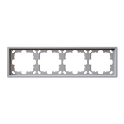 Рамка серия FD 4-постовая, цвет Белый матовый (soft touch) Jasmart FD1004PWM