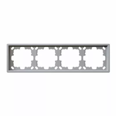 Рамка серия FD 4-постовая, цвет Белый матовый (soft touch) Jasmart FD1004PWM