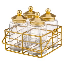 Набор стеклянных баночек (4 шт.) Covali SH-8627G