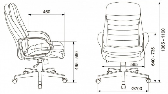 Кресло для руководителя T-9950PL BUR_1660551