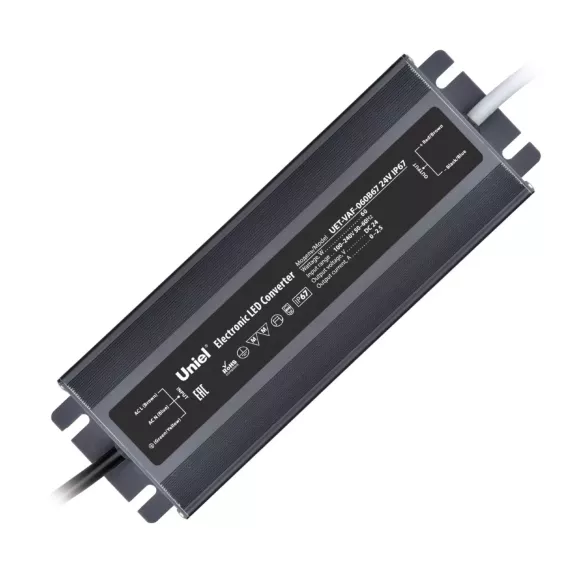 Блок питания Uniel UET-VAF-060B67 24V IP67 UL-00009366 Блок питания Uniel UET-VAF-060B67 24V IP67 UL-00009366