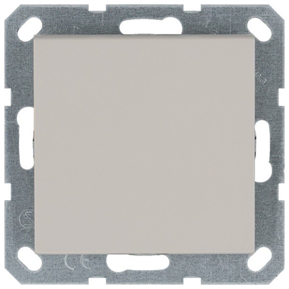 Выключатель одноклавишный перекрестный 10A 250V с накладкой, цвет Тауп Jasmart G3013T