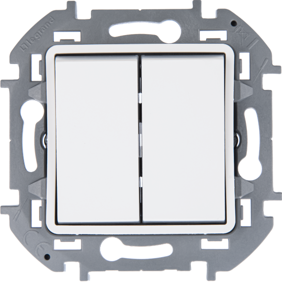 Переключатель двухклавишный Legrand Inspiria 673665