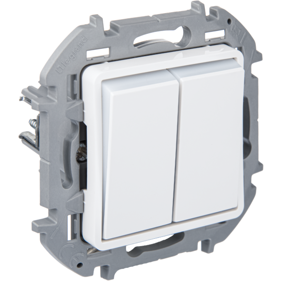 Переключатель двухклавишный Legrand Inspiria 673665