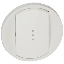 Лицевая панель Legrand Celiane выключателя одноклавишного с подсветкой белая 068003