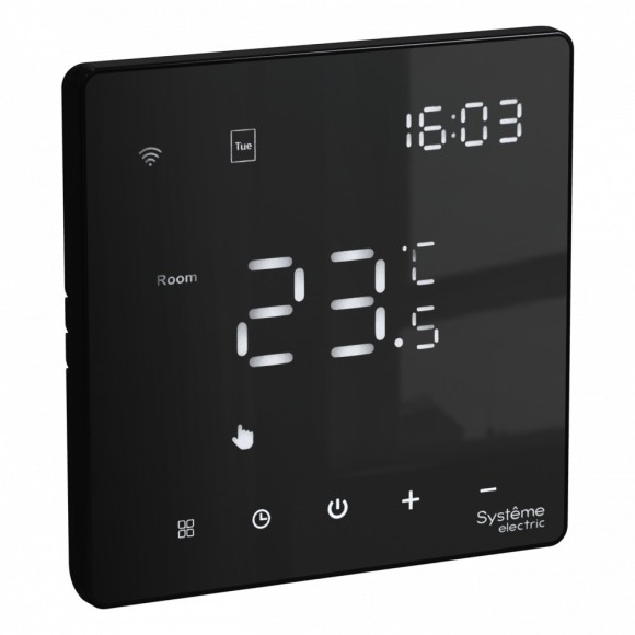 Термостат программируемый с Wi-Fi для электрического теплого пола, 16 А, моноблочный Systeme Electric ArtGallery GAL001038