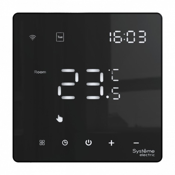 Термостат программируемый с Wi-Fi для электрического теплого пола, 16 А, моноблочный Systeme Electric ArtGallery GAL001038