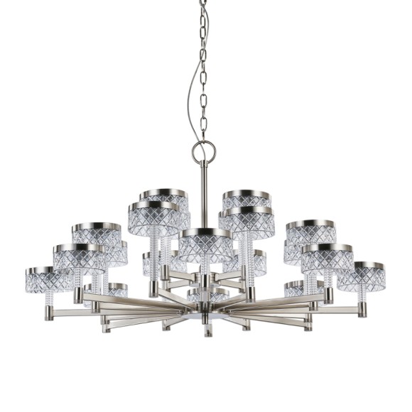 Подвесная светодиодная люстра Delight Collection MD21020075 MD21020075-20A satin nickel