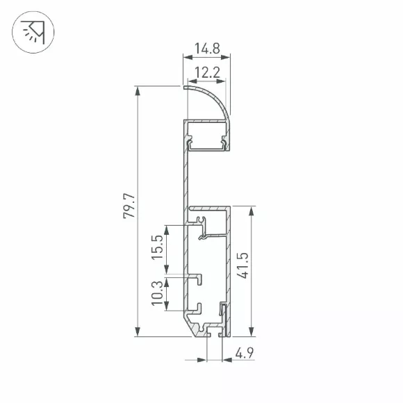 Профиль Arlight PLINTUS-H80-2000 BLACK 045448 Профиль Arlight PLINTUS-H80-2000 BLACK 045448