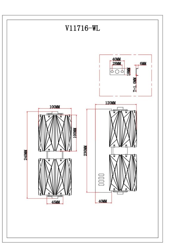 Настенный светильник Moderli Prismique V11716-WL
