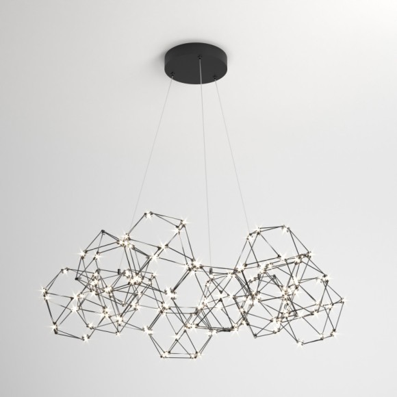 Подвесная светодиодная люстра Eurosvet Uma 90169/12 черный жемчуг