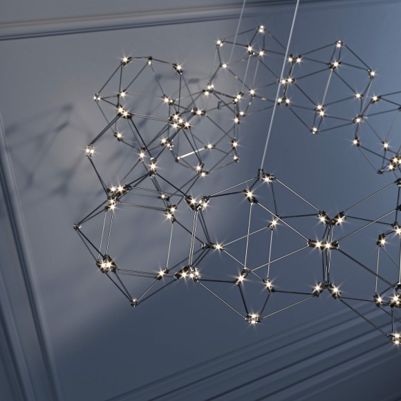 Подвесная светодиодная люстра Eurosvet Uma 90169/12 черный жемчуг