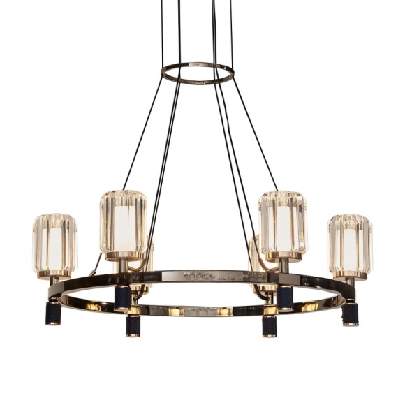 Подвесная светодиодная люстра Delight Collection P0738 P0738-6A gold/pearl black