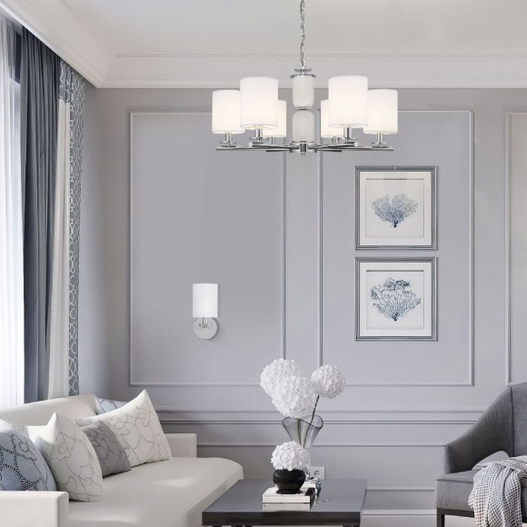 Подвесная люстра Eurosvet Caprera 60146/8 никель a063869