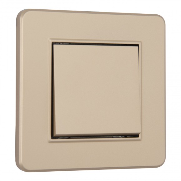 Выключатель одноклавишный Arte Milano SET16-1-30-1 shampan