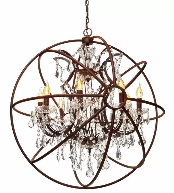 Подвесная люстра LOFT IT Foucaults orb crystal Loft1897/6, декоративные элементы крупным планом Подвесная люстра LOFT IT Foucaults orb crystal Loft1897/6, декоративные элементы крупным планом