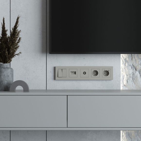 Рамка на 5 постов Werkel Slab (дымчатый софт) W0052917 4690389218477 a071630