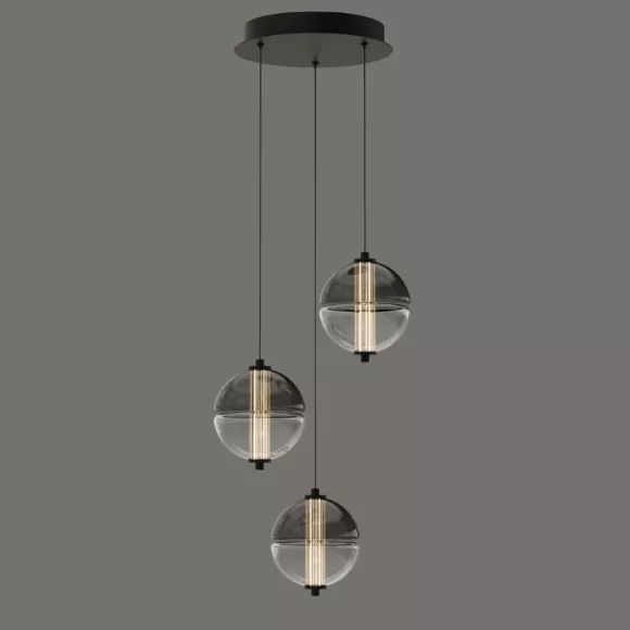 Подвесной светильник Delight Collection MD24022079-3A black/smoky Подвесной светильник Delight Collection MD24022079-3A black/smoky