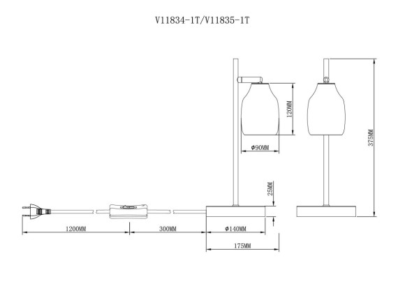 Настольная лампа Moderli AdalinaV11834-1T