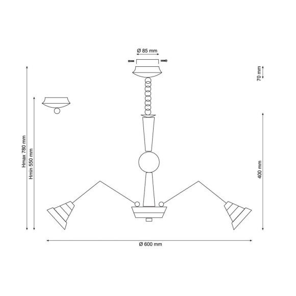 Подвесная светодиодная люстра Lucia Tucci Natura Natura 072.6 LED