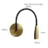 Гибкое бра DeLight Collection Wall lamp MT9016-1W brass, Современный, Латунь, Металл