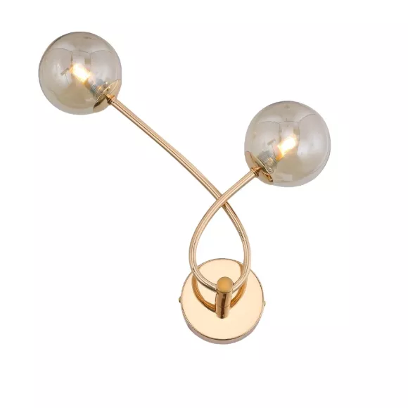 Бра ST Luce Parllaone SL435.201.02, Золото, Прозрачный, Нейтральный белый Бра ST Luce Parllaone SL435.201.02, Золото, Прозрачный, Нейтральный белый