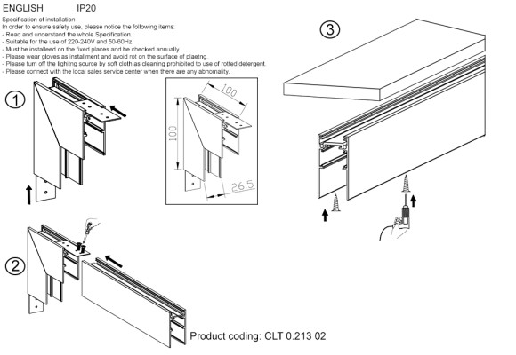 Внутренний угловой соединитель для магнитного накладного шинопровода Crystal Lux Space CLT 0.213 02 WH