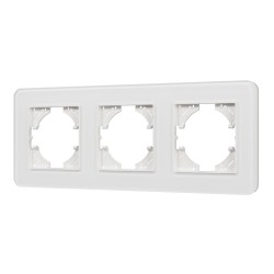Рамка на 3 поста стеклянная Arlight FRM-OMALI-GS-3-WH 049696