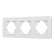 Рамка на 3 поста стеклянная Arlight FRM-OMALI-GS-3-WH 049696