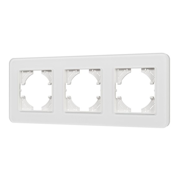 Рамка на 3 поста стеклянная Arlight FRM-OMALI-GS-3-WH 049696