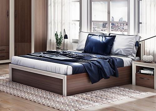 Кровать двуспальная Нобиле Кр-160 MER_Kr-160-SHKr