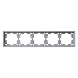 Рамка серия FD 5-постовая, цвет Белый матовый (soft touch) Jasmart FD1005PWM