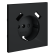Накладка для розетки с заземлением и защитными шторками, с USB A+A Voltum S70 (графит) VLS000907
