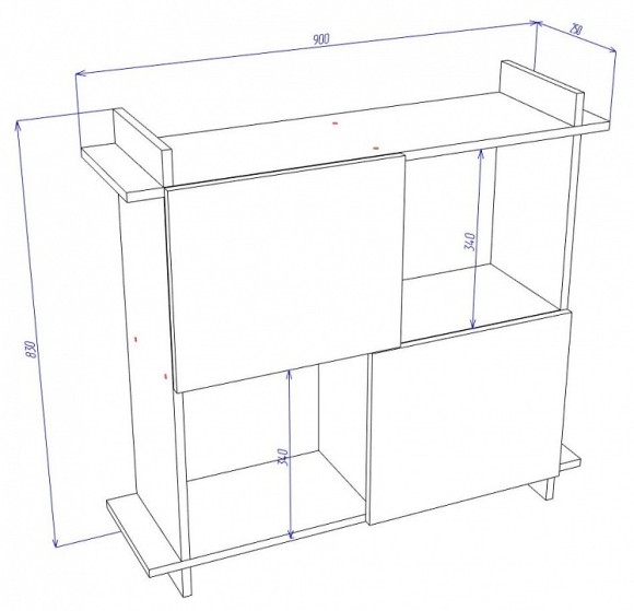 Полка комбинированная Cross Пл5 MER_Pl5-V