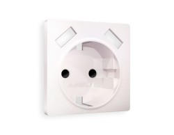 Лицевая панель для розетки с/з со шторками 2USB A+A Ambrella Volt Alfa AP2090