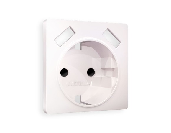 Лицевая панель для розетки с/з со шторками 2USB A+A Ambrella Volt Alfa AP2090