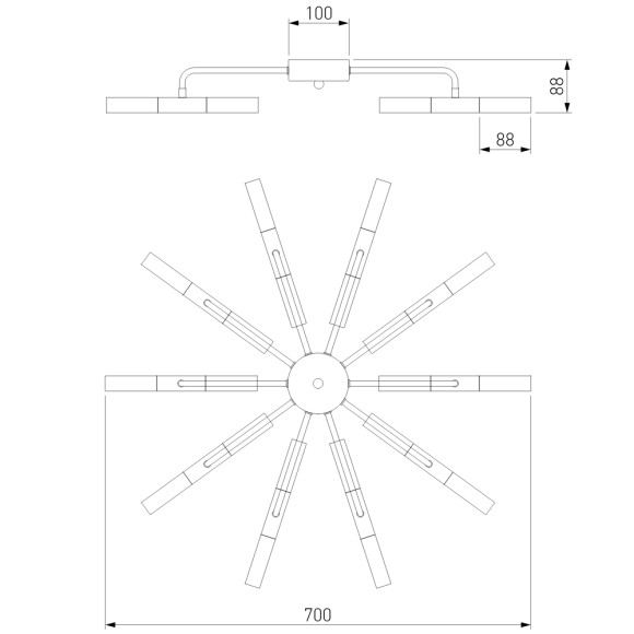 Потолочная люстра Bogates Bastone 347 Smart (551) a054000